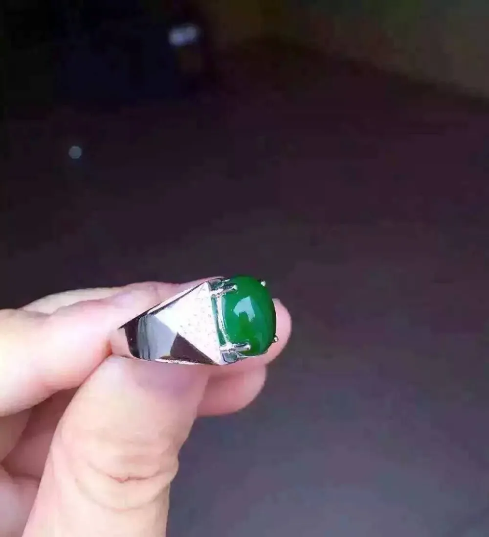 

Natural green jasper stone Ring Natural gemstone Ring S925 sterling silver trendy luxurious Square women gift Jewelry