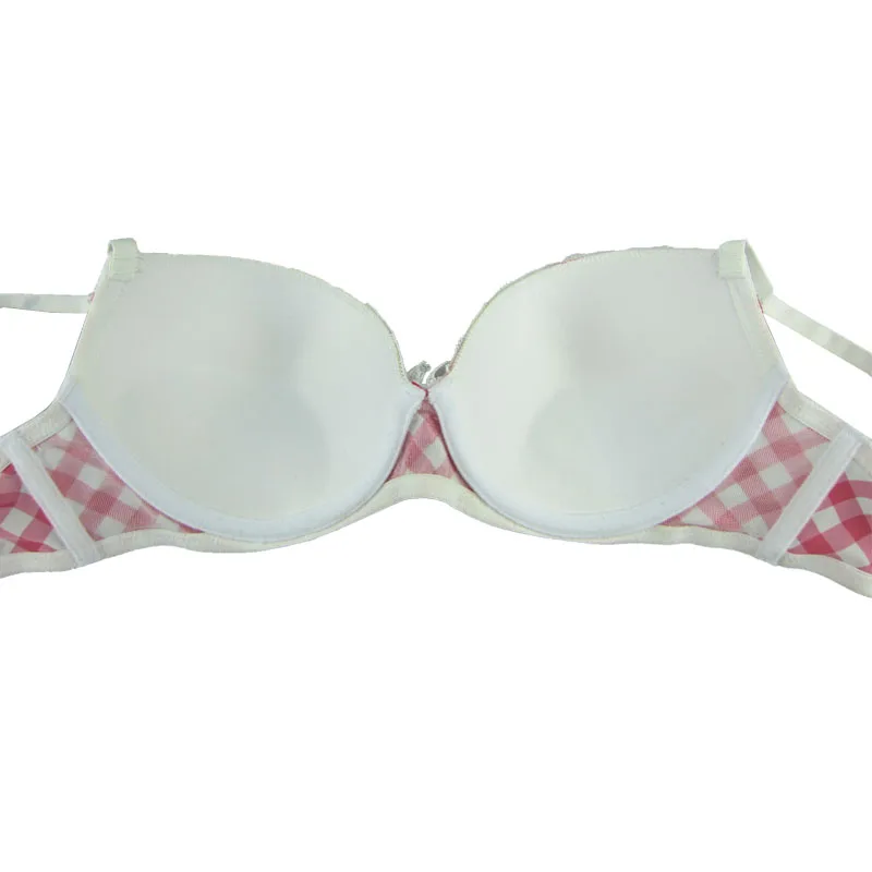 Женские бюстгальтеры пуш ап фиолетового/красного цветов с принтом