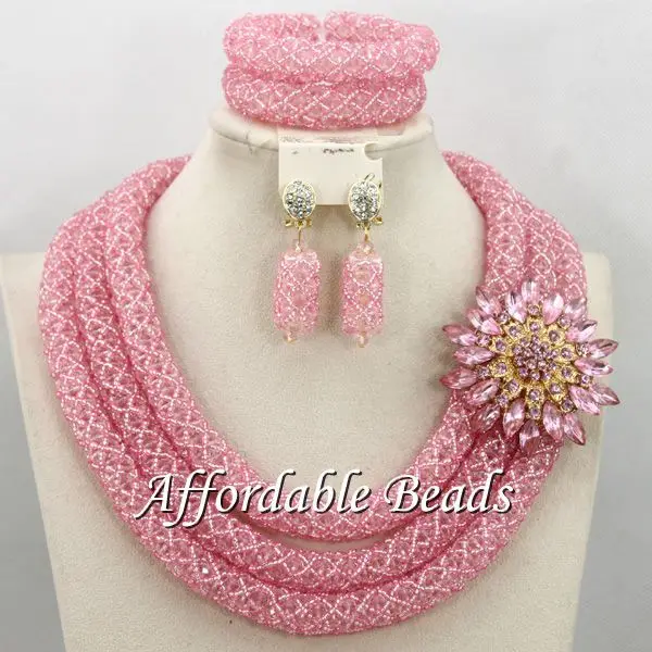 Красивый потрясающий свадебный набор украшений ручной работы бесплатная