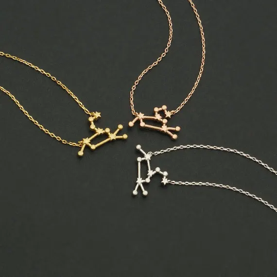 Цепочка Ромашки Созвездие Льва ожерелье в индивидуальном стиле латунная