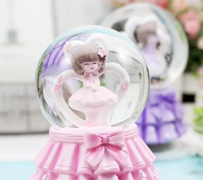 DYZ 807++++Creative flower fairy crystal ball romantic lovers music box handicraft decoration |