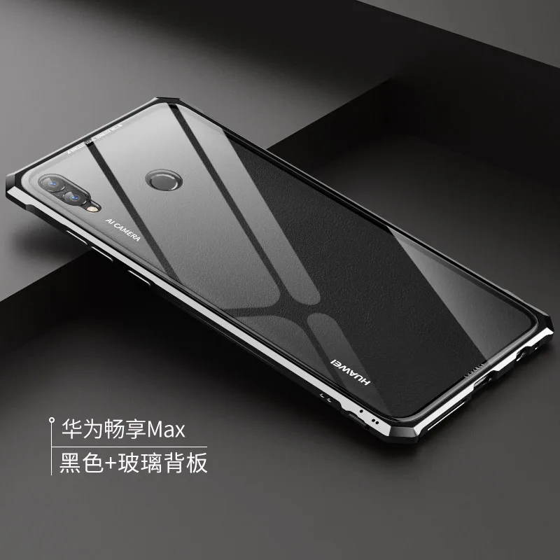 OMEVE для huawei Enjoy Max чехол металлический сплав рамка Прозрачная закаленное стекло задняя крышка для huawei Y Max защита телефона от падения Чехол s