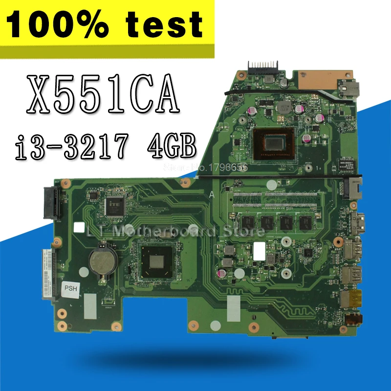 X551CA Motherboard i3-3217 CPU 4 GB For Asus X551C X551CAP F551CA R512CA Laptop motherboard X551CA Mainboard X551CA Motherboard