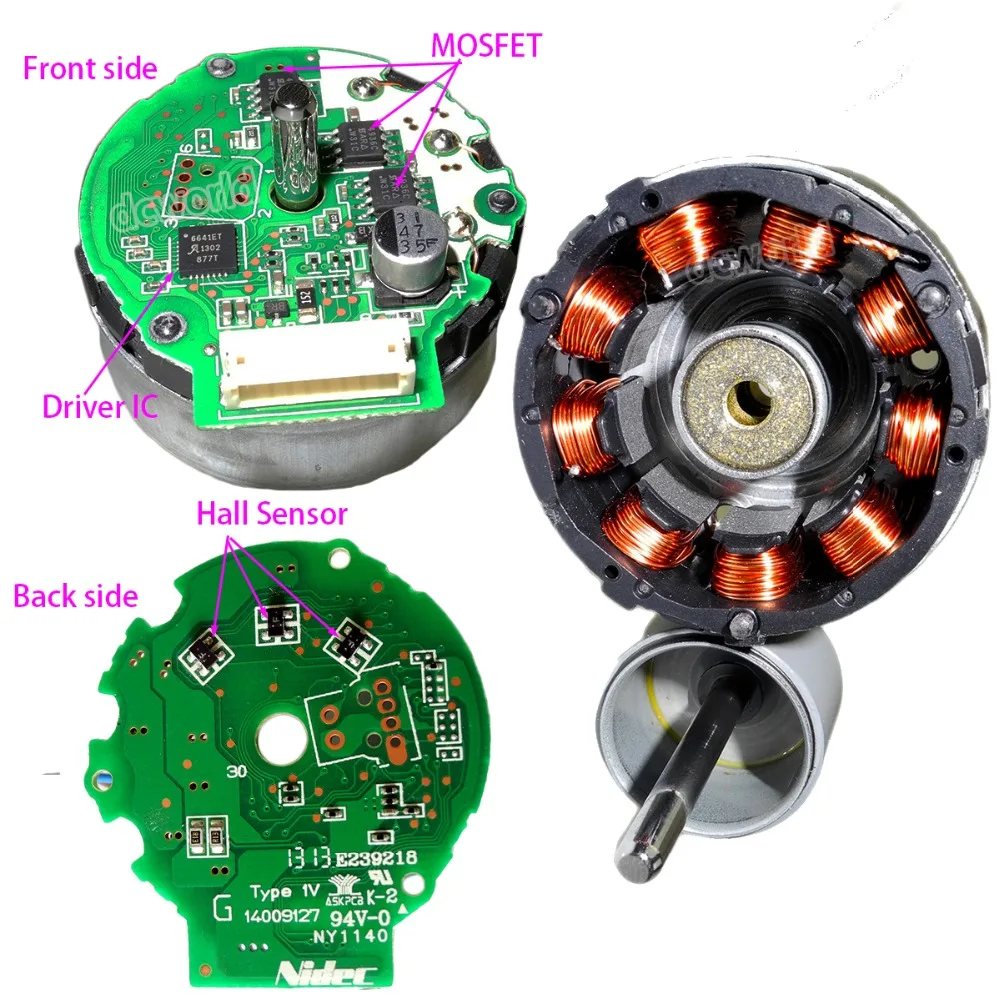 BLDC Nidec 24H677 PWM DC 12 В безщеточный Вт/внутренний драйвер ШИМ регулировки скорости