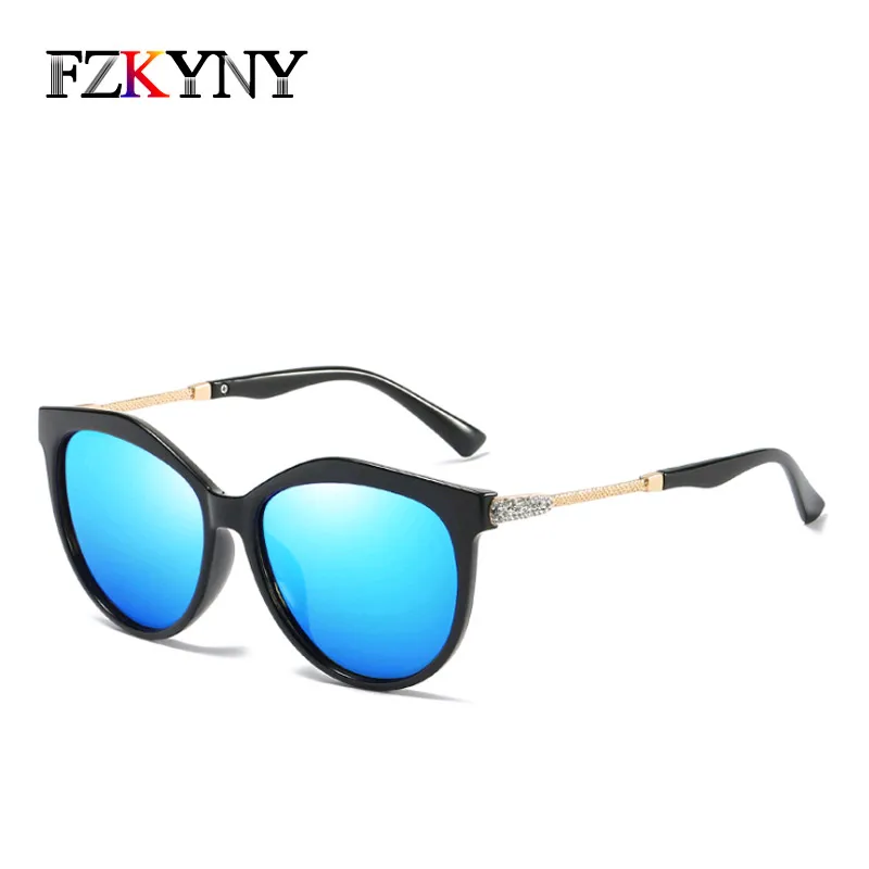FZKYNY New Polarized Sunglasses Women Luxury Brand Designer Coating Mirror Eyewear Fashion Drill Sun Glasses High Quality UV400 |