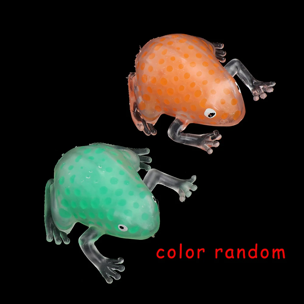 random frog Красочные гелевые шарики заполненные прозрачные лягушки паук Антистресс мяч игрушки для Дня всех святых детей аутизм сжимает сенсорные новые игрушки - Цвет: random frog