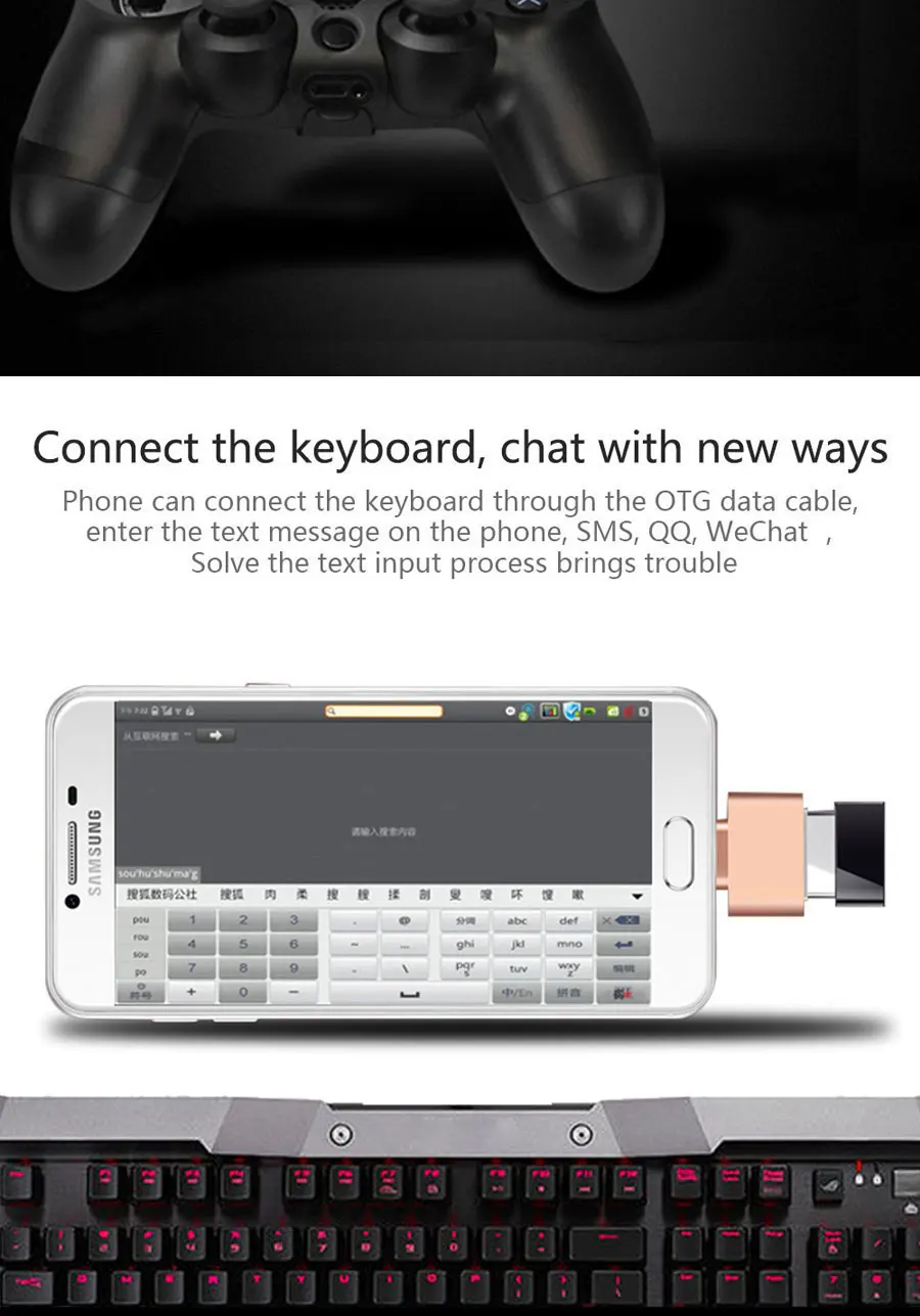 Micro USB мужчина к USB 2,0 Micro OTG адаптер Женский конвертер для samsung Xiaomi LG huawei Android телефоны планшеты флэш-накопители