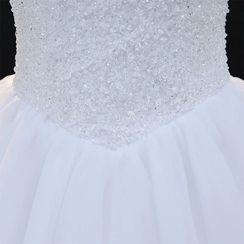 Fansmile Vestido De Noiva, качественное роскошное бальное платье с кристаллами,, заказное платье размера плюс, свадебное платье, FSM-010F