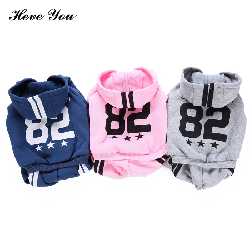 Зимний милый хлопковый мягкий свитер Heve You с цифрами пальто для маленьких собак