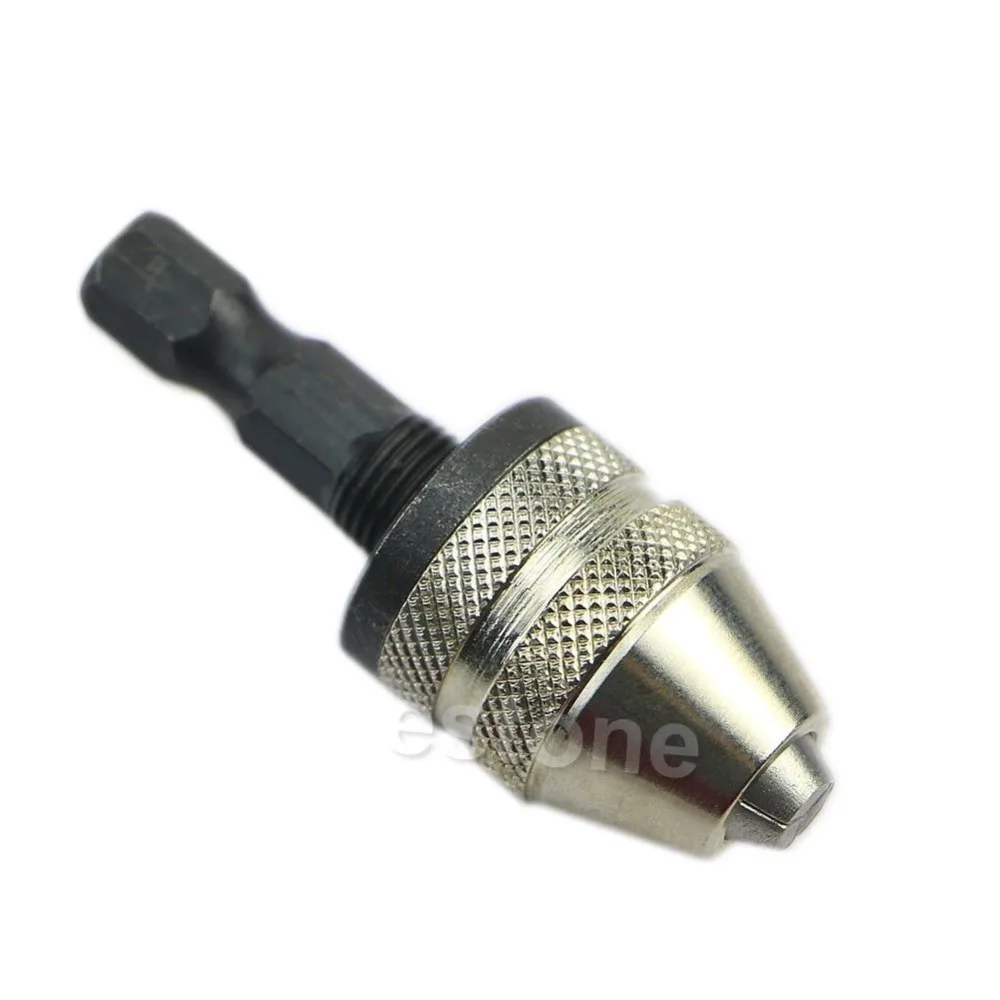 

1/4" Keyless Drill Bit Chuck Hex Shank Adapter Converter 0.3mm-3mm Quick Change