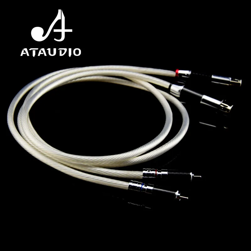 ATAUDUIO посеребренный Hifi XLR Женский к RCA Мужской кабель Высокое качество 2rca 2xlr