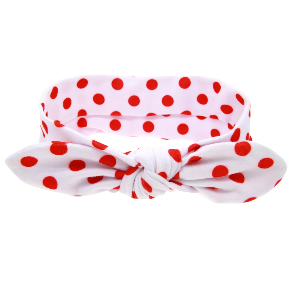 Foddsia Girls Dot Bowknot Newborn Infant Hair Accessories Children Rabbit Ears Elastic Bands Baby Headwear B58 |