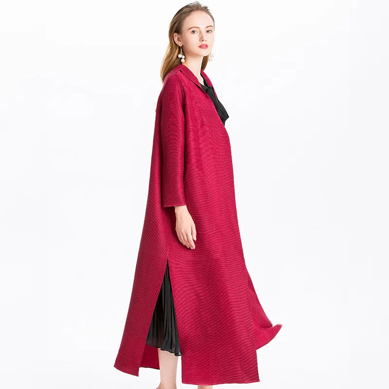 Changpleat 2019 новые весенние однотонные женские плащ Тренч Miyak плиссированные модные