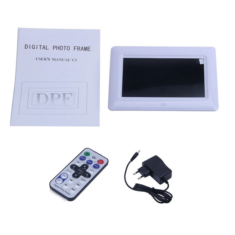 FULL 7 дюймов HD TFT LCD цифровая фоторамка с MP3 MP4 slideshow Clock Remote настольного