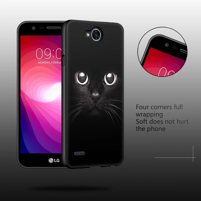 Чехол jurchen для LG X power 2 Чехол Для Телефона силиконовый милый мультяшный чехол для LG X power 2 чехол для LG X power 2 Мягкая задняя крышка 5,5"