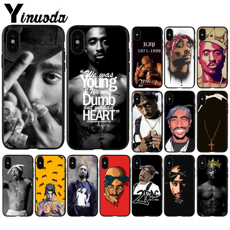 Yinuoda 2Pac Tupac Amaru Shakur чехол для телефона Apple iPhone 8 7 6 6S Plus X XS MAX 5 5S SE XR мобильные