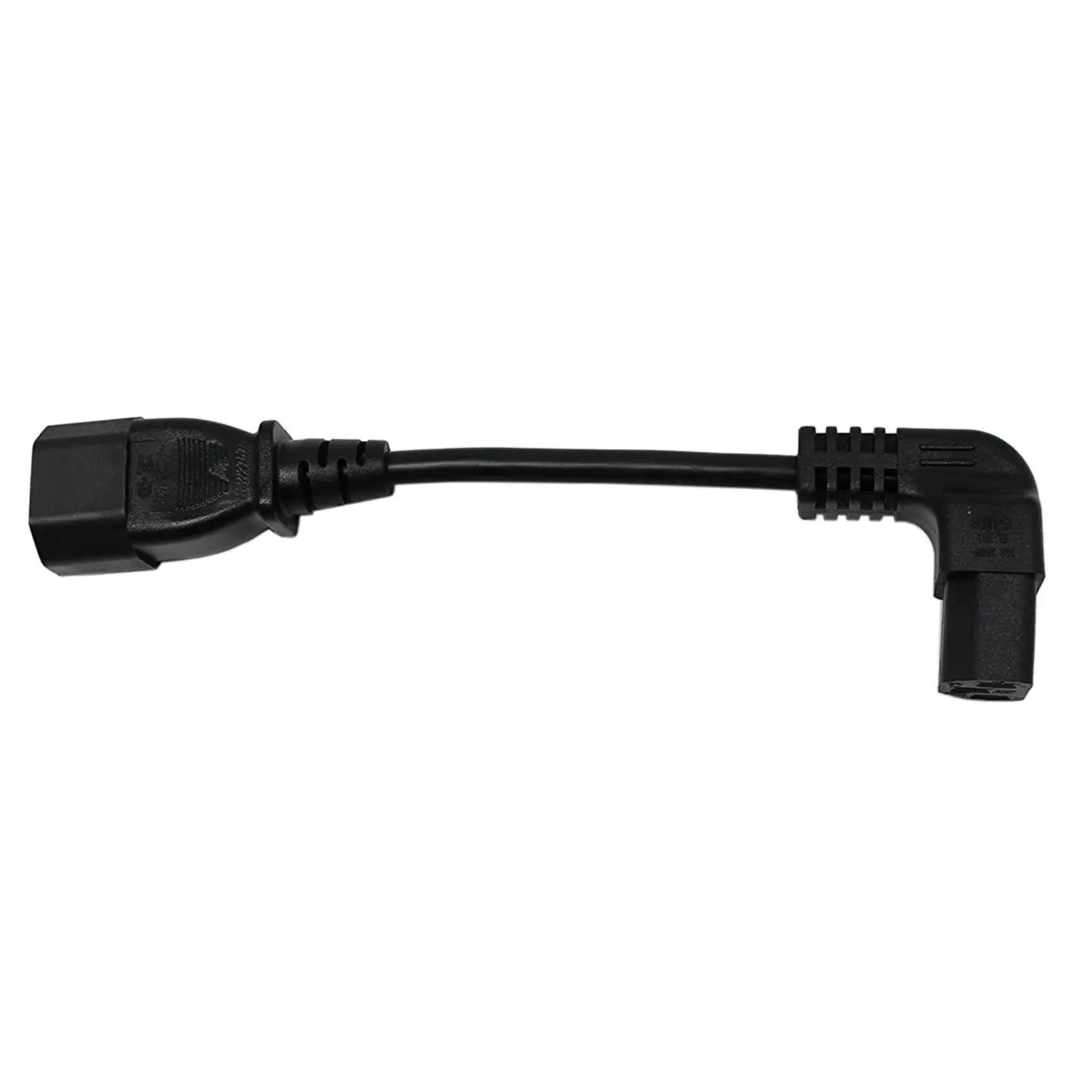 18 см IEC 320 90 градусов C13 3 Pin Female to C14 Male PDU удлинитель питания для компьютера LED HDTV
