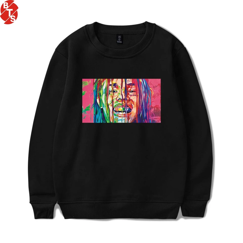 6ix9ine модная Толстовка с принтом рэпа круглым вырезом Женская/Мужская