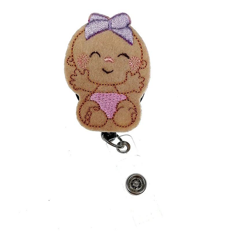 10pcs or 20pcs/lot Peds Nurse Nicu Retractable Badge Reel Cute Felt ID Holder Labor and Delivery Gift | Украшения и аксессуары