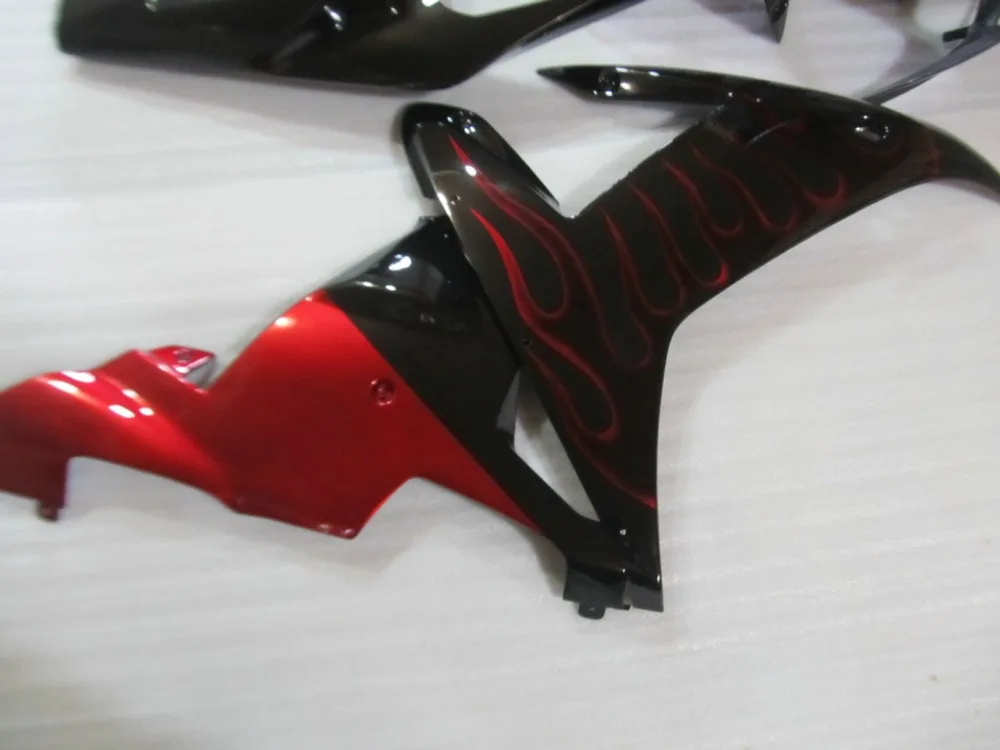 Красное пламя блестящий черный Обтекатель kit для YZFR1 02 03 YZF R1 2002 2003 yzfr1 YZF1000
