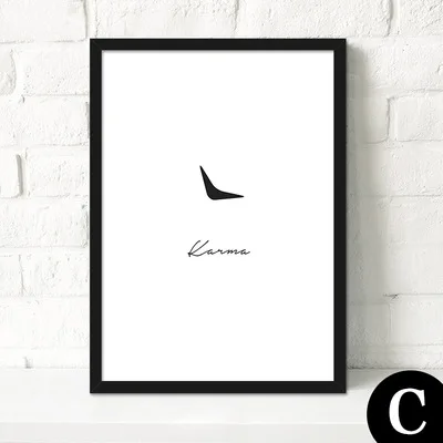 Скандинавский простой холщовый подвесной Бескаркасный постер с голубым принтом