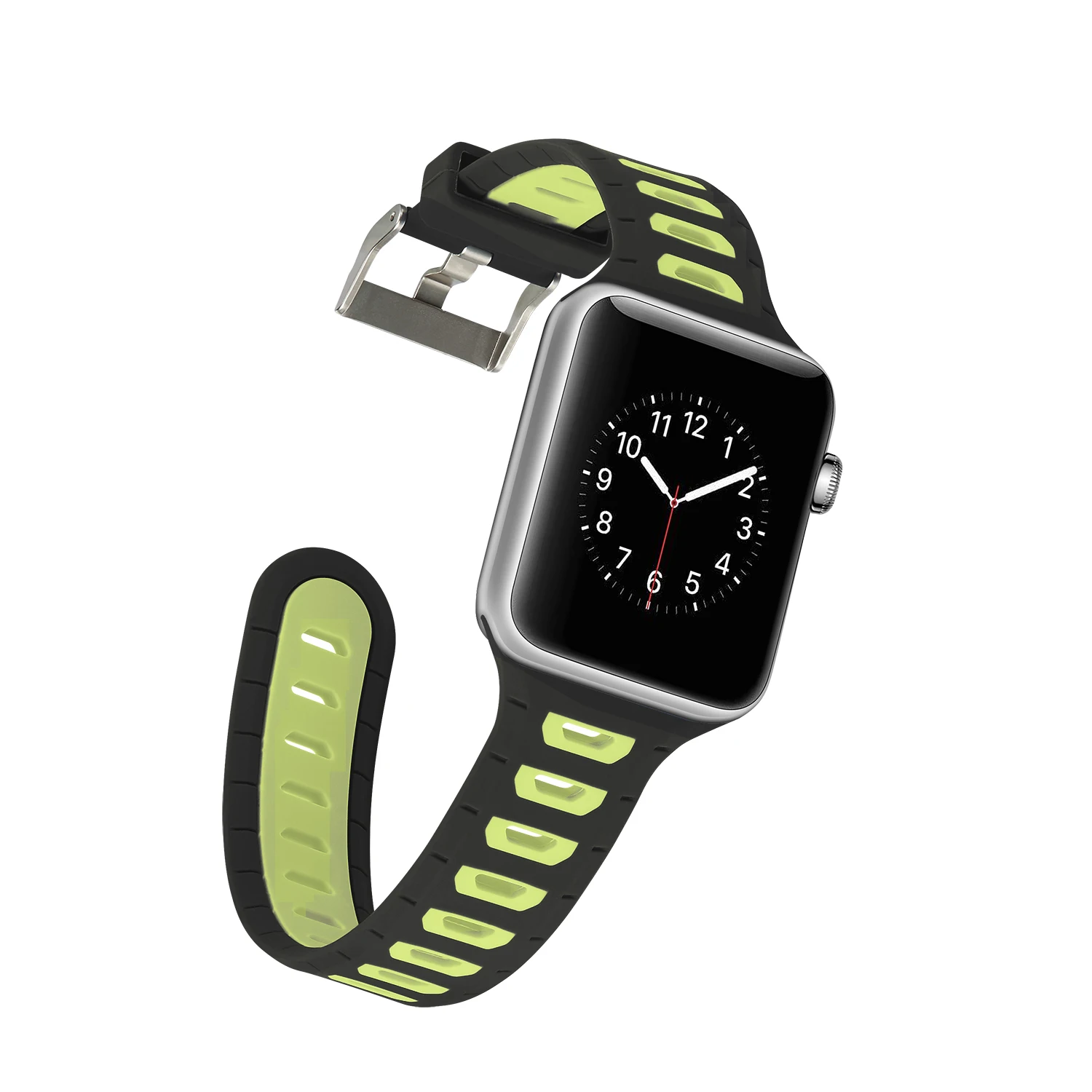 Спортивный силиконовый ремешок для Apple Watch 38 мм 42 мм ремешок спортивный силиконовый ремешок для iWatch 40 мм 44 мм ремешок серии 1 2 3 4 двухцветный