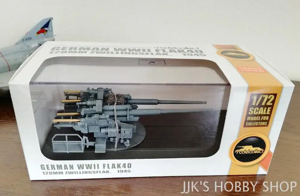 WWII German FLAK40 128 мм ZWILLINGSFLAK 1945 1/72 Готовая модель зенитная пушка| |