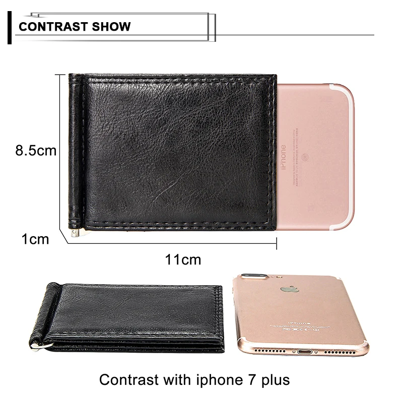 Мужской короткий кошелек из искусственной кожи с отделением для карт и роскошный