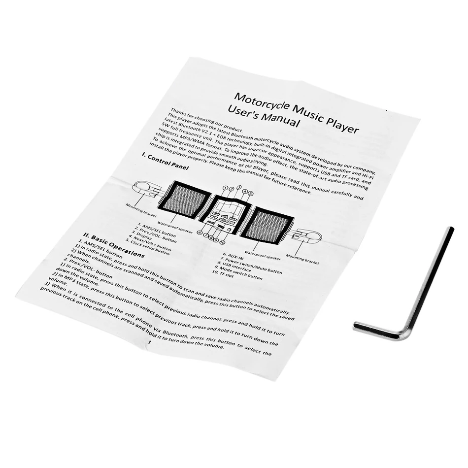 Акция! мотоцикл Bluetooth стерео Динамик MP3 плеера FM Радио регулируемый кронштейн