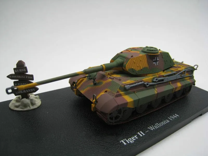 ATLAS 1/72 масштаб военная модель игрушки Тигр II Валлония 1944 литая под давлением металлическая модель бака игрушка для коллекции, подарок, украшение