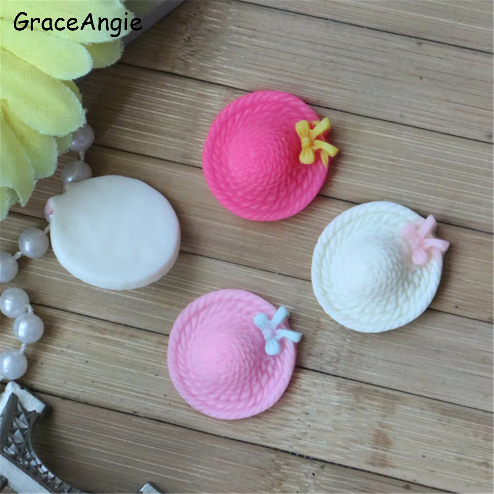 20 шт. Смешанная каучуковая шляпа с плоским основанием женская модель ручная