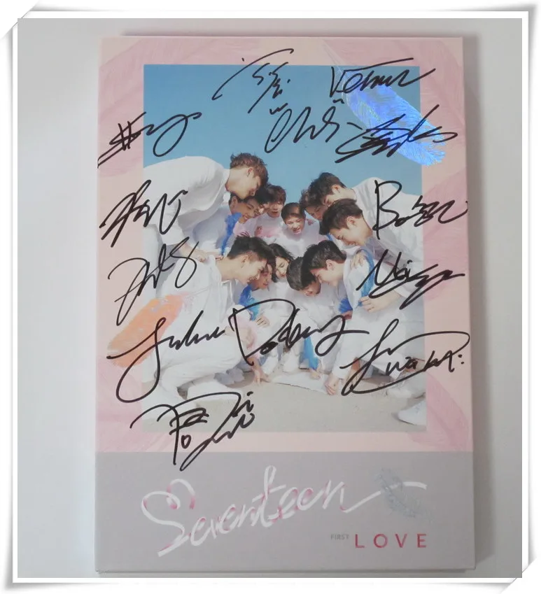 Seventeen autographed подписанный 2016 первый альбом первая любовь и письмо CD Love version 05