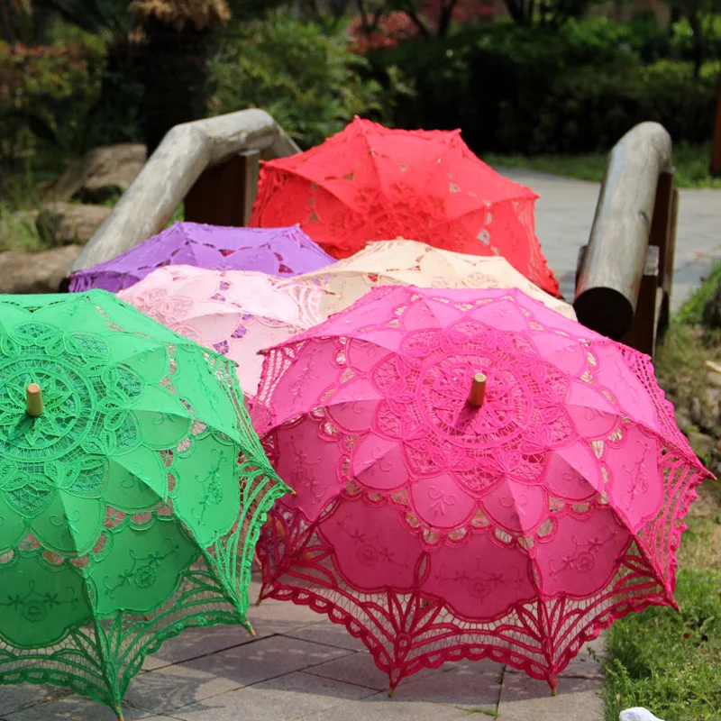 Рождественская вечеринка декоративный кружевной зонтик солнцезащитный для