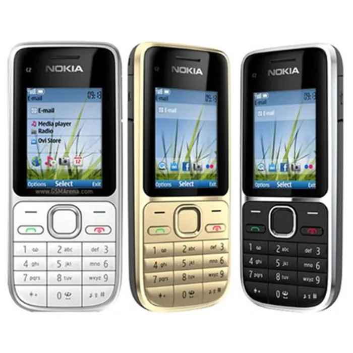 Разблокированный мобильный телефон Nokia C2-01 C2 2," Мп Bluetooth русская и арабская клавиатура GSM/WCDMA 3g телефон Восстановленный