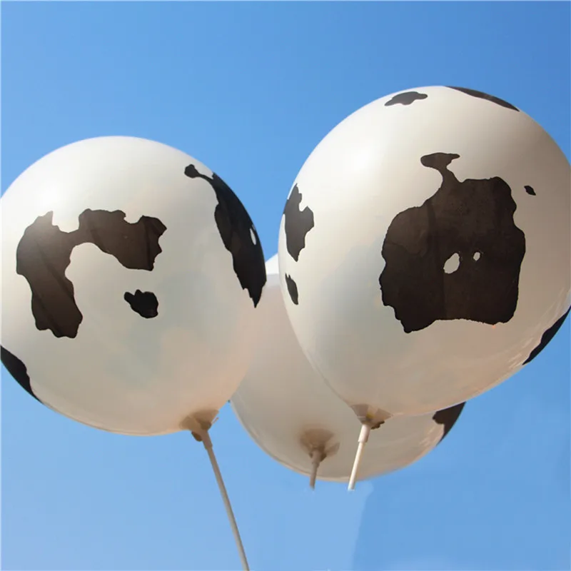 50/100pcs 2.8g 12'' Cow Printing Latex Balloons Helium animals Ball Birthday Wedding Party Decor Supplies Inflatable Balls