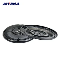 aiyima 2pcs 4inch plating car speaker cover speakers protective net tweeter grille waffle mesk grills special audio accessories