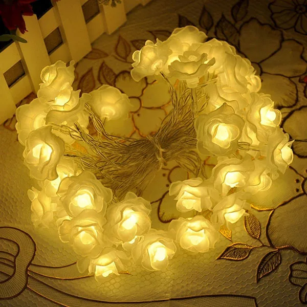 Гирлянда в виде цветка розы 5 м 28 светодиодов|christmas decorations for|lighting weddingsflower fairy lights |
