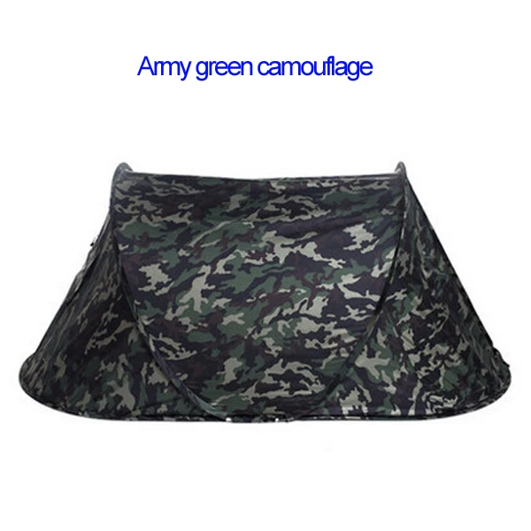 Army green camo Ультра-светильник, портативная палатка для кемпинга, быстрое автоматическое открытие, всплывающая Однослойная стальная палатка, камуфляжная охотничья Пляжная палатка - Цвет: Army green camo