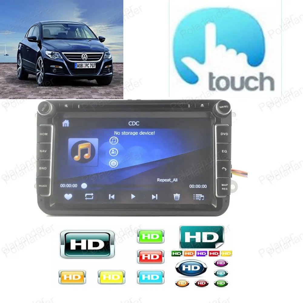 Goede Auto Multimedia Speler Voor VW/POLO/PASSAT/Golf/Skoda/Octavia/SEAT/LEON Met Wifi Radio GPS Navigatie 1080 P Ipod FM Kaart