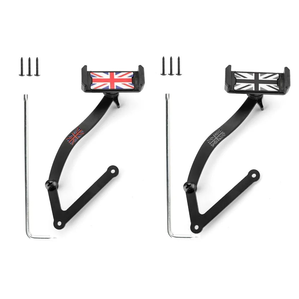 

Areyourshop Car Union Jack Car Cell Phone Mount Folding Holder For Mini Cooper F54/55/56/57/60 Car Auto Accessories Stand