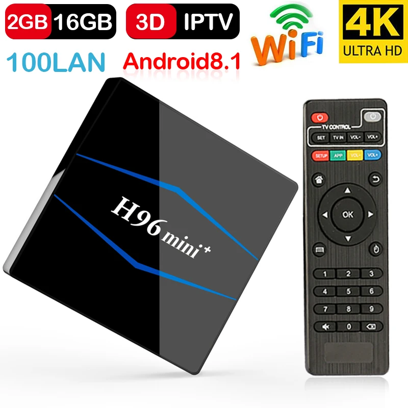 Android 8 1 Смарт ТВ бокс RK3229 2g 16g Ricevitore TV 4 k 2160 p 3D Wifi медиаплеер play Store Netflix Youtube iptv