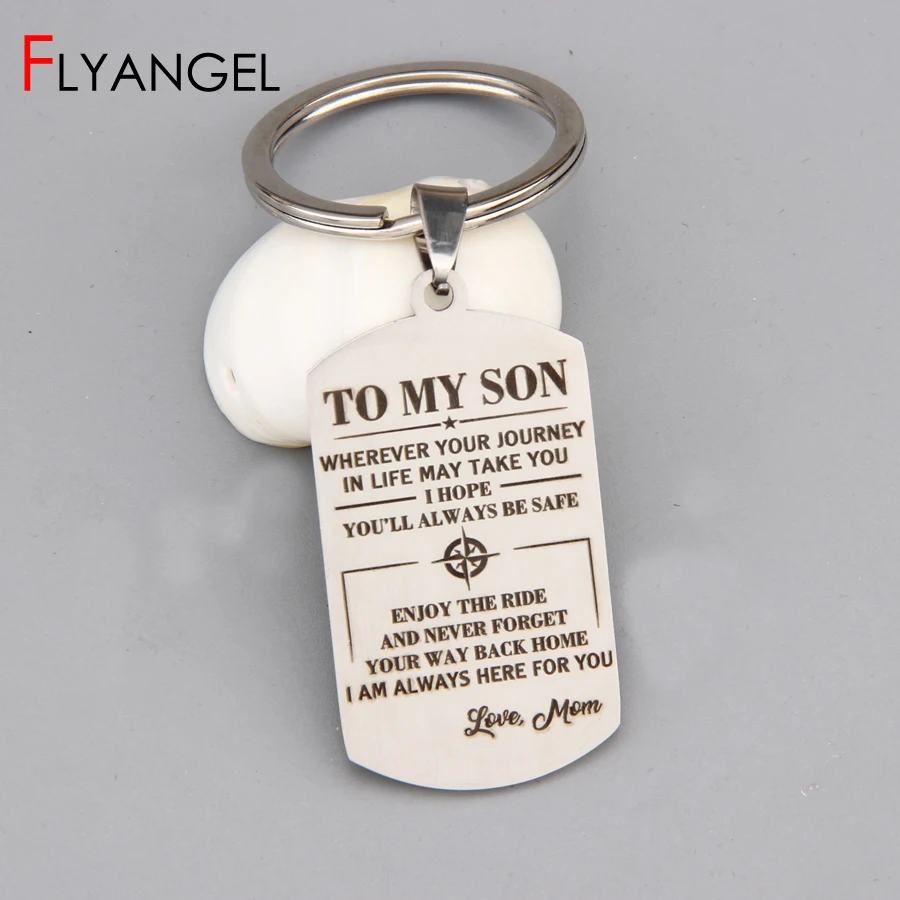 FLYANGEL ювелирные изделия для моего сына всегда быть безопасной брелок