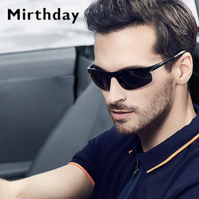 Mirthday HD очки ночного видения мужские Поляризованные антибликовые линзы алюминиево-магниевые желтые солнцезащитные очки для ночного видения очки для вождения