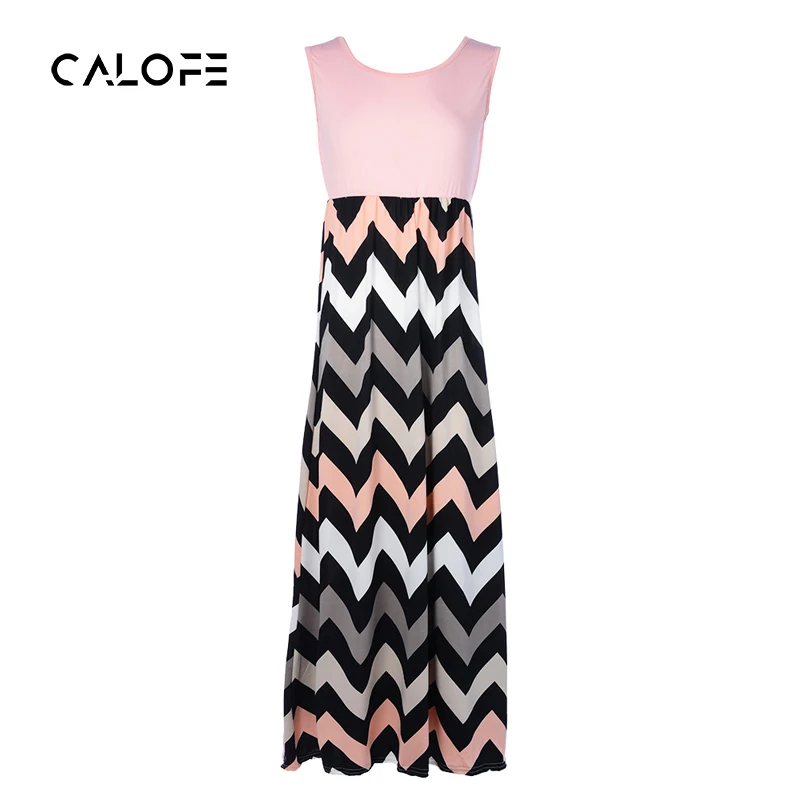 CALOFE модное Лоскутное Длинное Макси Платье женское сексуальное пляжное платье