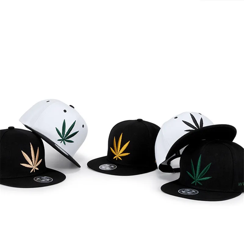 EaLAB хип хоп кепка для мужчин и женщин весна лето Конопляный лист Вышивка Спорт на