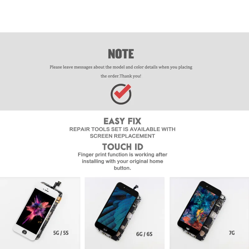 AAA +++ для iPhone 6 6S LCD 100% новый 5 5S 7 Дисплей с 3D сенсорным экраном дигитайзер в сборе