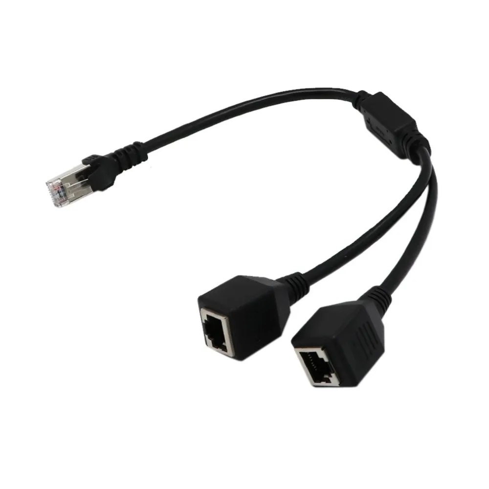 Сетевой Разветвитель RJ45 адаптер с 1 штекера на 2 гнезда порт LAN Ethernet сетевой