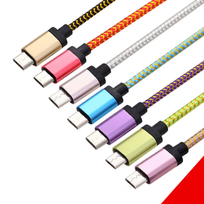 Быстрой Зарядки Micro Usb Кабель Рыбалка Плетения 1 М Мобильный Телефон зарядного