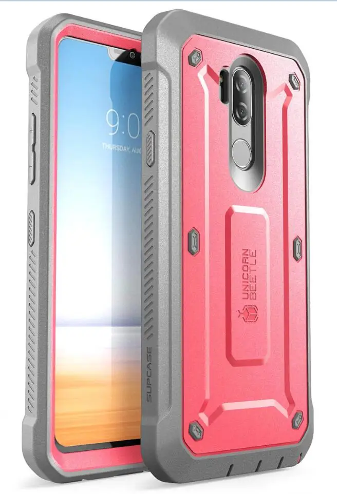 Pink Для LG G7 чехол thinq крышка 6,1 дюймов SUP чехол UB Pro полный корпус прочная кобура клип Защитный чехол со встроенной защитной пленкой - Цвет: Pink