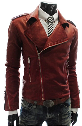 Фото The new multi- personality men's leather motorcycle zipper large lapel free shipping Мужская одежда The new multi- personality men's leather motorcycle zipper large lapel free shipping Мужская одежда